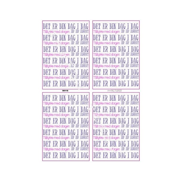  Det er din dag i dag lilla og pink