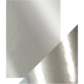 Craft satin mirror card Crome silver A4 250gsm
