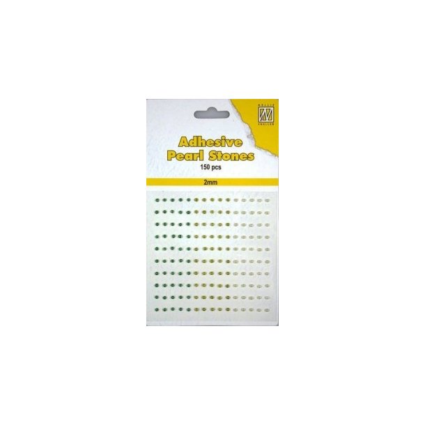 NS Selvkl�bende halvperler gr�nne nuancer 2 mm 150 stk