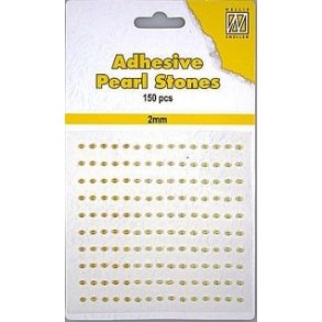 NS Selvkl�bende halvperler gul-guld nuancer 2 mm 150 stk