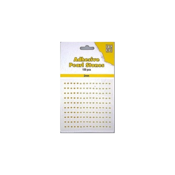 NS Selvkl�bende halvperler gul-guld nuancer 2 mm 150 stk