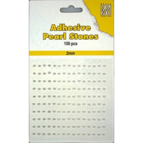 NS Selvkl�bende halvperler hvide nuancer 2mm 150 stk