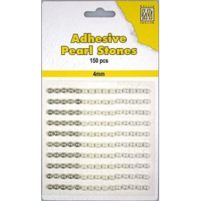 NS Selvkl�bende halvperler hvide nuancer 4 mm 150 stk