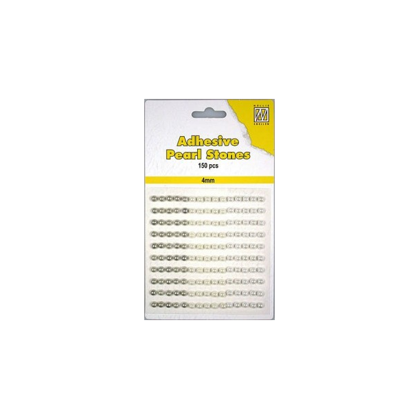 NS Selvkl�bende halvperler hvide nuancer 4 mm 150 stk