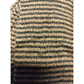 Beige-sort meleret stribet 10cm tubestrik 1m