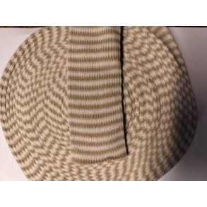 Beige-brun meleret stribet 12cm tubestrik 1m