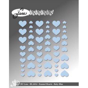 By Enamel hearts Baby bl� 54 stk
