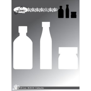  By Lene Dies Flaskekort St�rste 4,25x9,5cm  INCL. VEJLEDNING