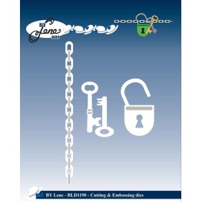 BLD1190 By Lene dies N�gle og l�s St�rste 2,9x4,9cm
