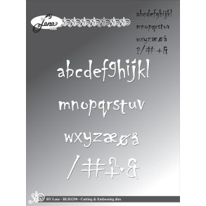  By Lene Dies Alphabet Lower med � � �  a: 0,8x1cm