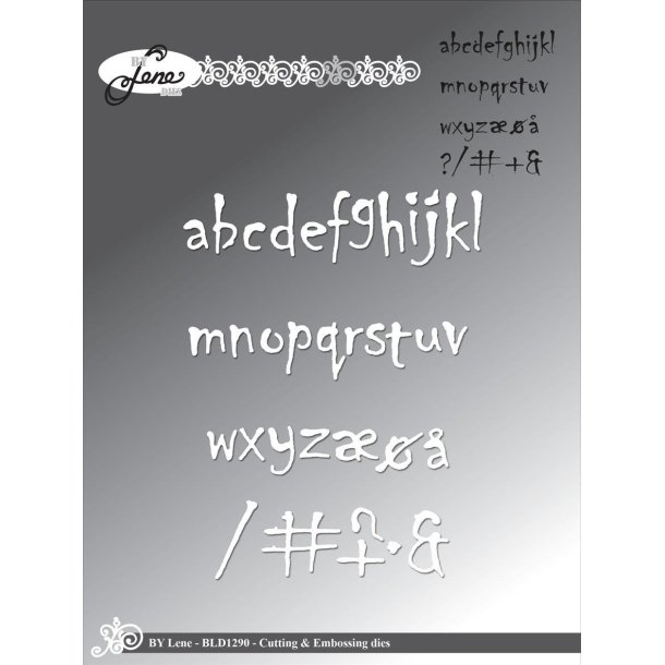  By Lene Dies Alphabet Lower med � � �  a: 0,8x1cm