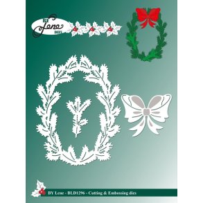  By Lene dies Holly Wreath Biggest 8,5x11cm