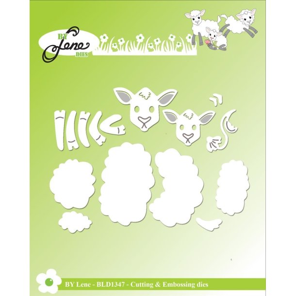  By Lene dies Sheep family Biggest 4,3x2,9cm