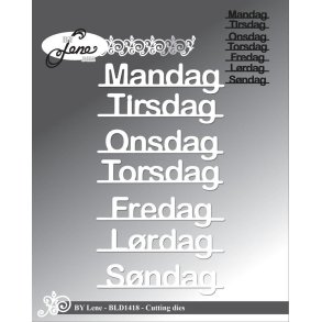 By Lene dies Ugedage Mandag: 5,9x1,4cm