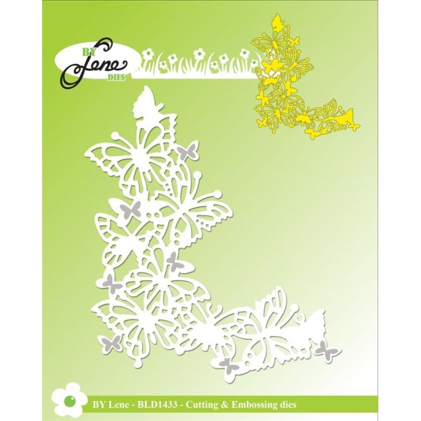 By Lene dies Butterflies corner 9,2x10,6cm