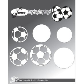 By Lene dies Football St�rste: 3,8x3,8cm