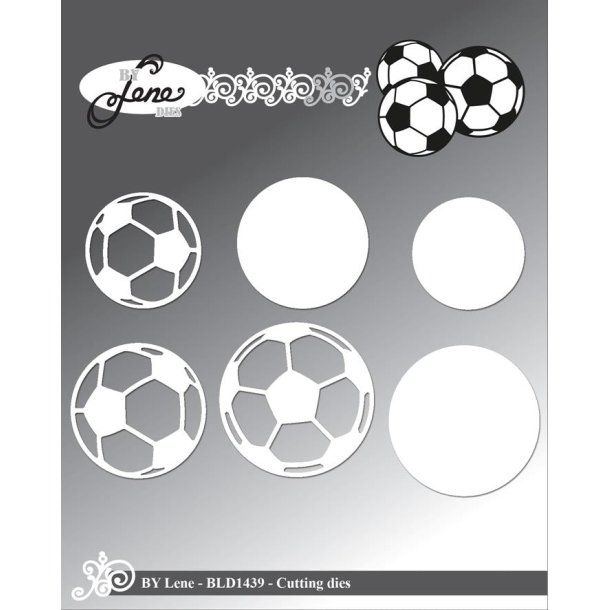 By Lene dies Football St�rste: 3,8x3,8cm