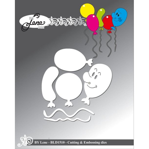 By Lene dies Happy balloon Smiley ballon 3,1x4,2cm