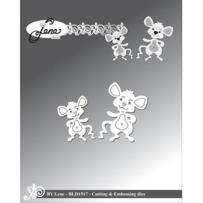 By Lene dies Mini mice 3,6x4,4-2,8x3,4cm