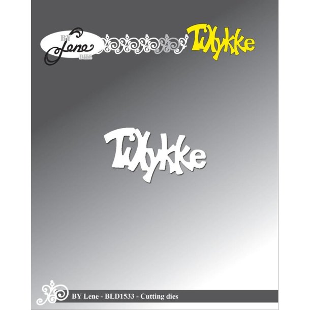 By Lene dies Tillykke 5x2,7cm