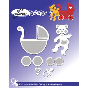 By Lene dies Doll carriage Bamse 4x5,5cm