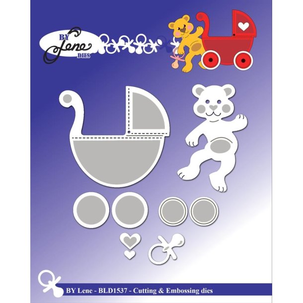 By Lene dies Doll carriage Bamse 4x5,5cm