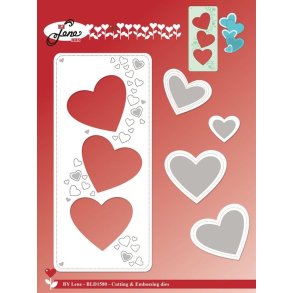 By Lene dies Slim hearts 9x20cm
