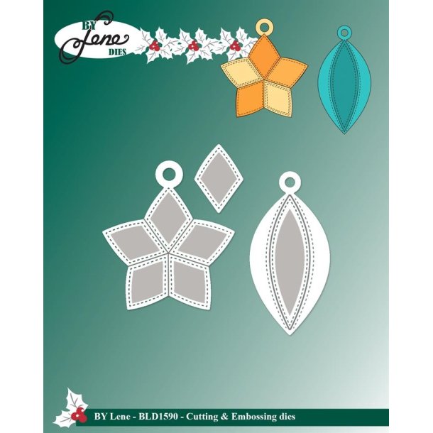 By Lene dies Patchword decoration 2 4,6x5,2cm