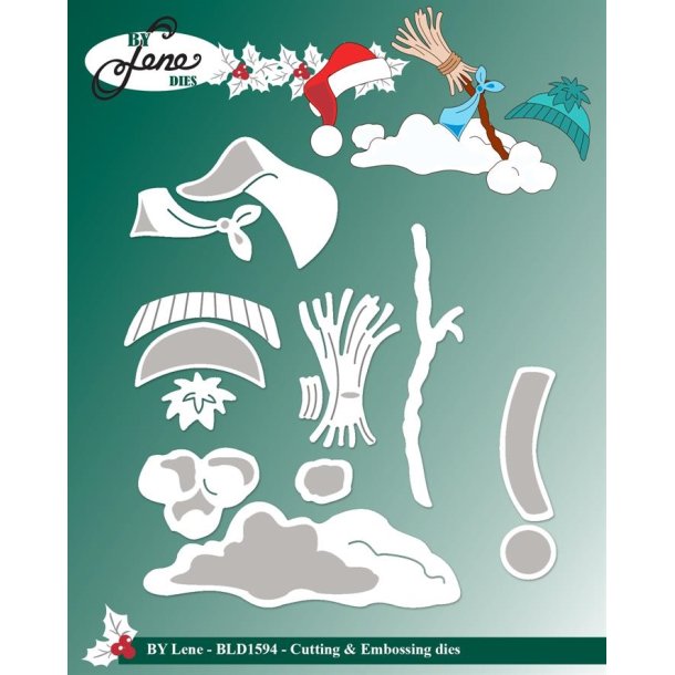 By Lene die Snowman accessoires nr 2 St�rste 7x2,4cm