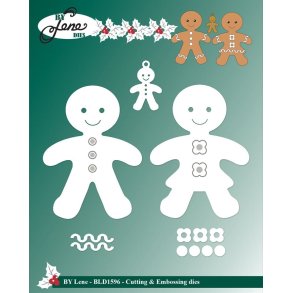 By Lene dies Gingerbread figures St�rste: 5,1x6,8cm