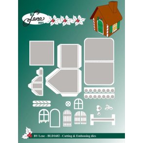 By Lene dies Gingerbread house 3D 7,6x11cm