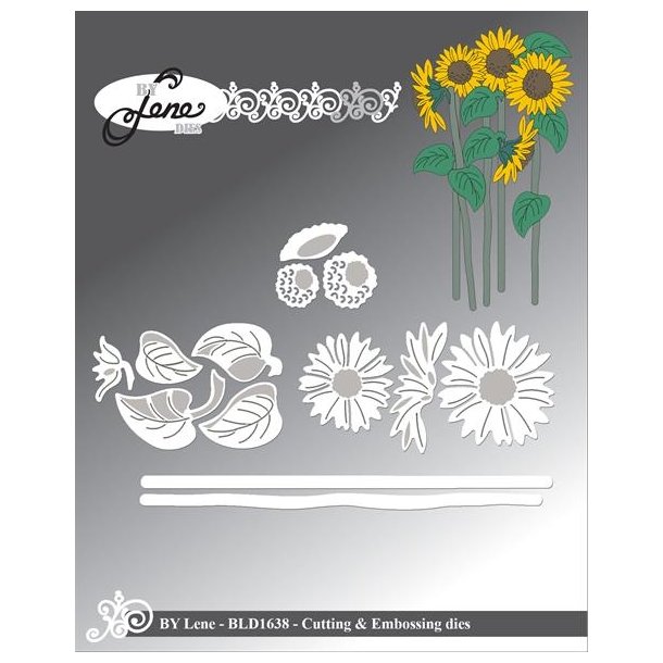 By Lene dies Sunflower St�rste blomsterhoved 2,7x2,9cm