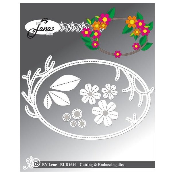 By Lene dies Flower Wreath 11,8x7,5cm