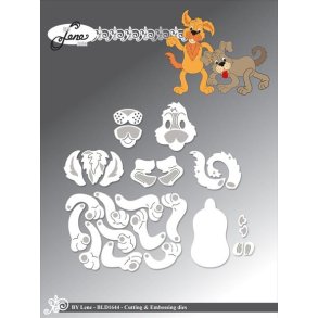 By Lene dies Funny Dog Hoved 2,6cmcm