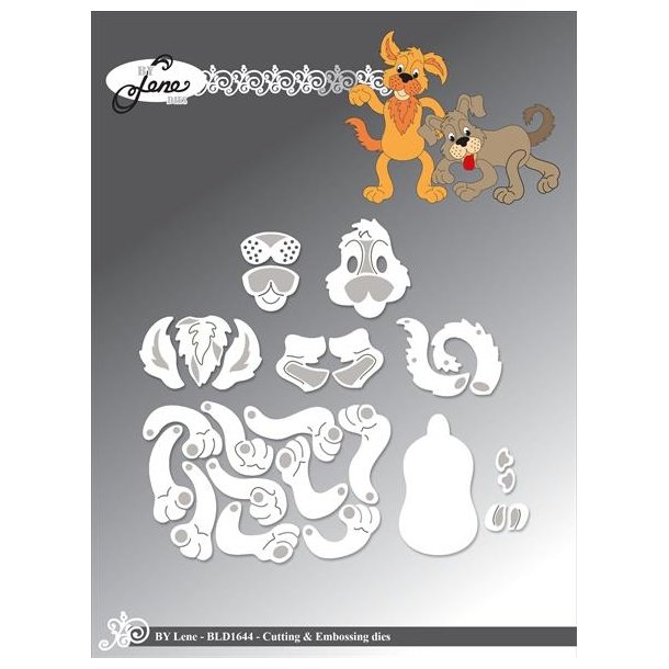 By Lene dies Funny Dog Hoved 2,6cmcm