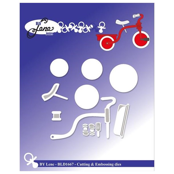 By Lene dies Tricycle Samlet 7,7x5,4cm