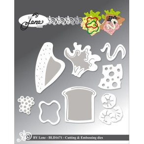 By Lene dies Dansk sm�rrebr�d nr 2 St�rste: 3,5x3,4cm