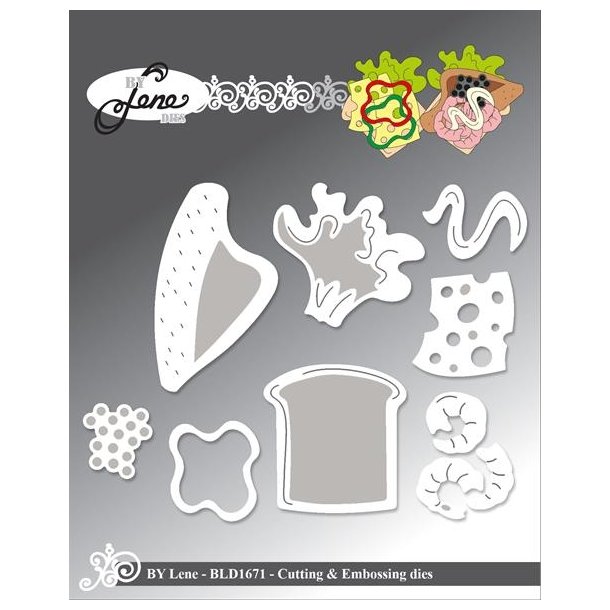 By Lene dies Dansk sm�rrebr�d nr 2 St�rste: 3,5x3,4cm