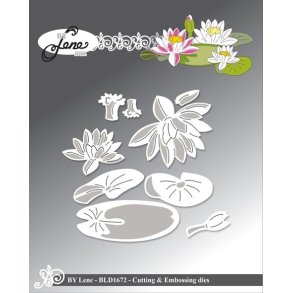 By Lene dies Water lilies Samlet: 10,7x5,7cm