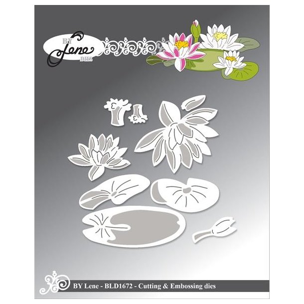 By Lene dies Water lilies Samlet: 10,7x5,7cm