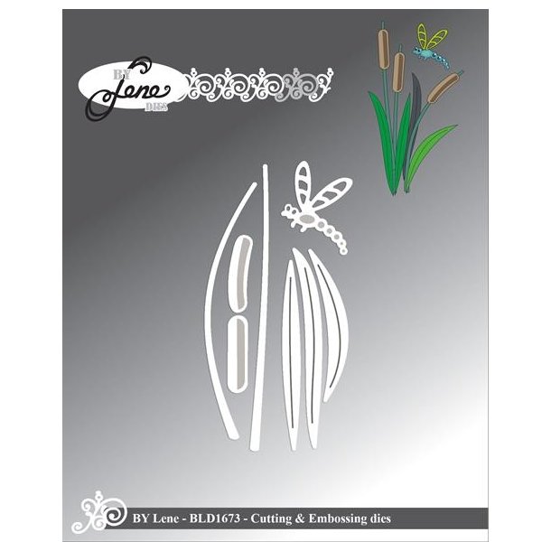 By Lene dies Cattails Samlet: 5,2x9,5cm