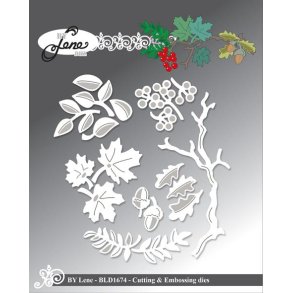 By Lene dies Leaves and brandches St�rste gren: 4,4x10cm