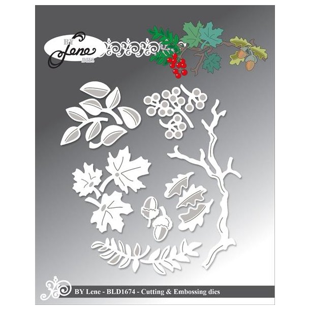 By Lene dies Leaves and brandches St�rste gren: 4,4x10cm