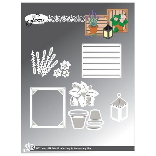 By Lene dies Garden accessories 2 Vase-2,7x2,7cm