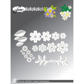 By Lene dies Flower St�rste blomst: 2,7x3cm
