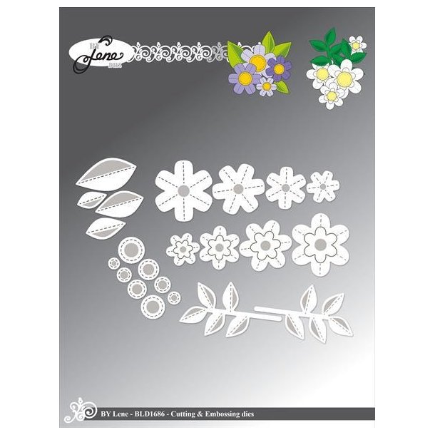By Lene dies Flower St�rste blomst: 2,7x3cm