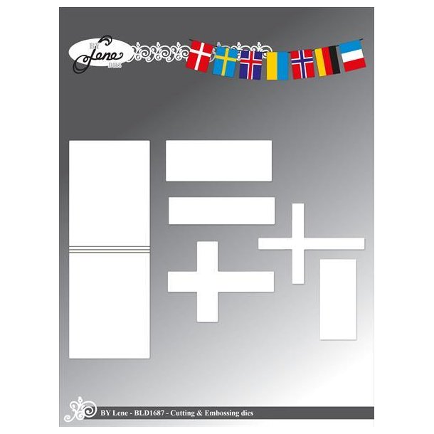By Lene dies Flag vine St�rste3,8x10,4cm