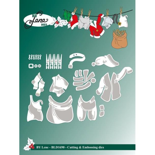 By Lene dies Santas laundry Jakke 6,3x6cm
