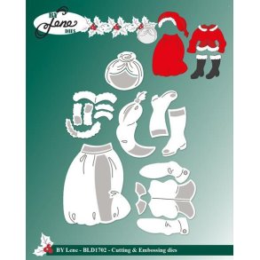 By Lene dies Mother christmas clothes St�rste: 3,9x4,8cm