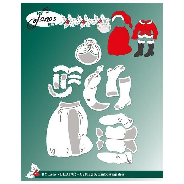 By Lene dies Mother christmas clothes St�rste: 3,9x4,8cm